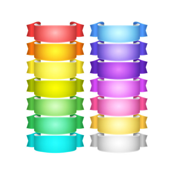 向量丝带集图片下载