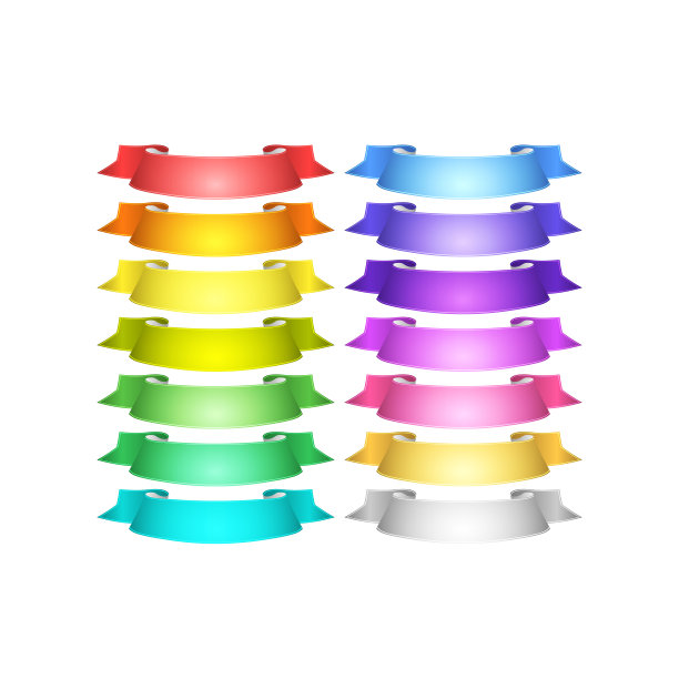 向量丝带集图片下载