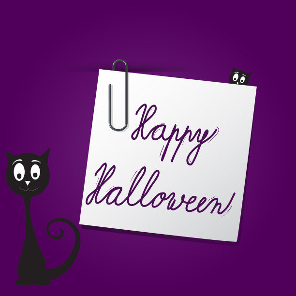 万圣节快乐卡片模板图片下载