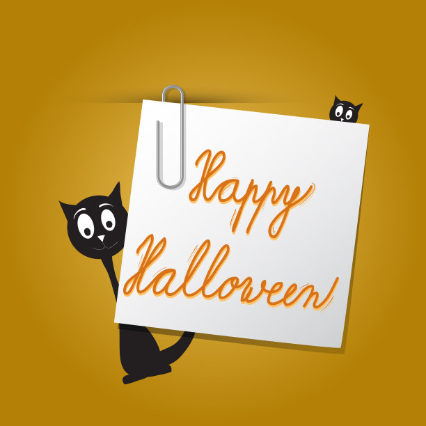 万圣节快乐卡片模板图片下载