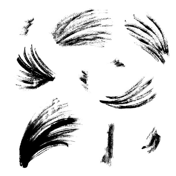收集纹理黑色墨水笔触图片下载