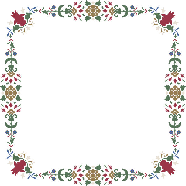装饰框架与花卉装饰图片下载