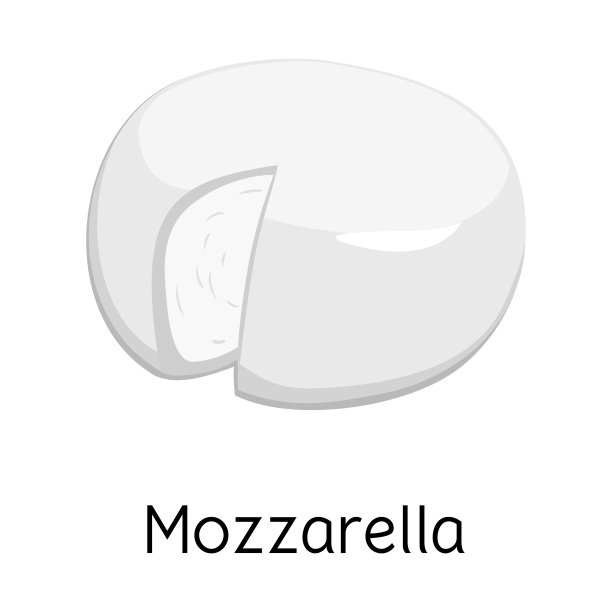 分离对象奶酪和马苏里拉象征图片下载