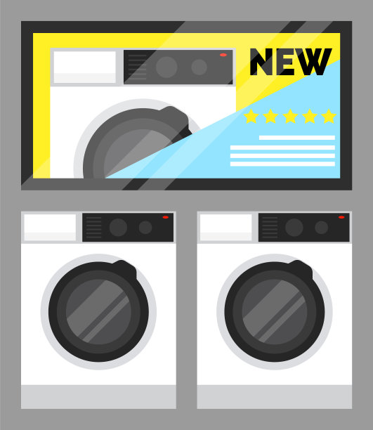 洗衣机型号和电视机广告图片下载