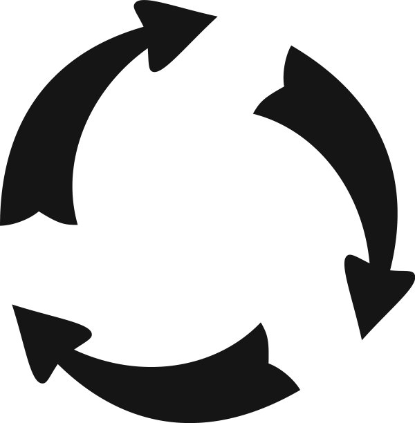 循环能源图标简约风格图片下载