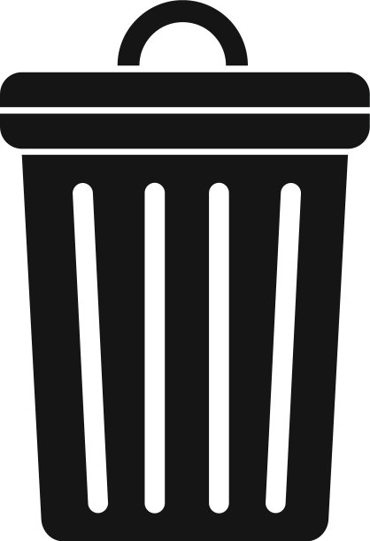 垃圾桶图标风格简单图片下载
