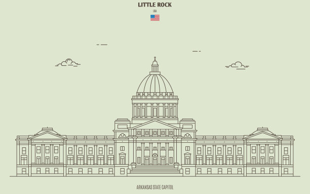 美国阿肯色州首府小石城图片下载