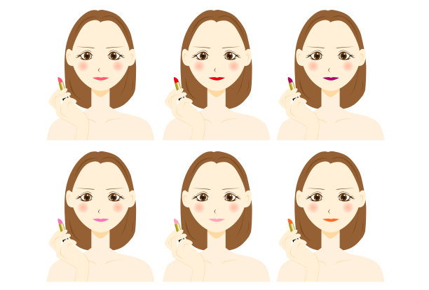 类型的唇膏。矢量图图片下载