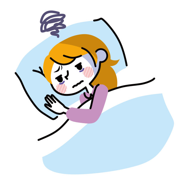 一个患有失眠症的女人。图片下载