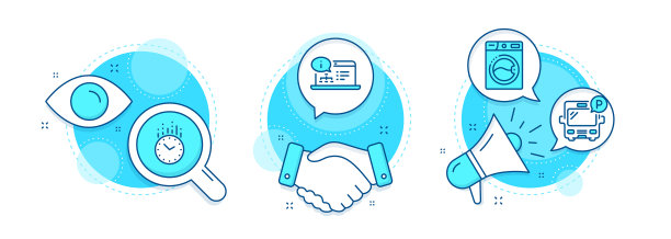 在线文档时间和公交停车图标图片下载