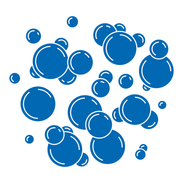 矢量水或肥皂泡沫在剪影风格图片下载