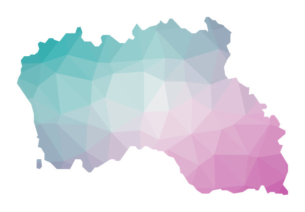 圣玛丽亚岛多边形地图。图片下载