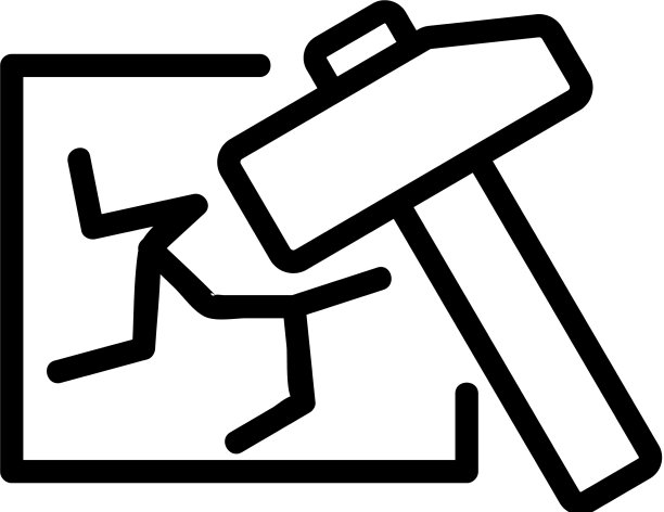 破碎玻璃图标轮廓图片下载