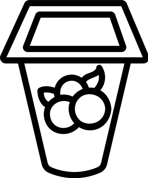 蓝莓酸奶图标轮廓图片下载