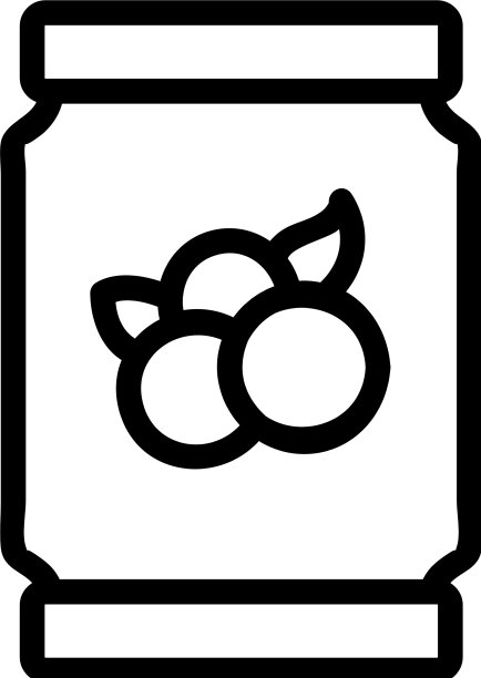 蓝莓果酱图标轮廓图片下载