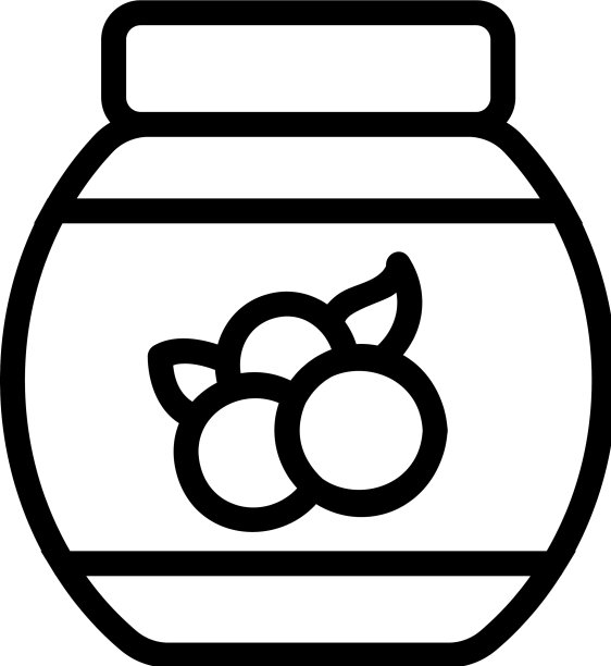 蓝莓果酱图标轮廓图片下载