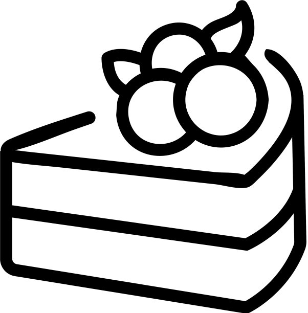 蓝莓饼图标轮廓图片下载