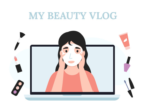 美容视频，少女面膜图片下载