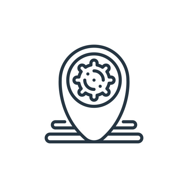 白色背景上的定位图钉矢量图标。用于网站设计和移动应用的细线轮廓定位图钉图标矢量图图片下载