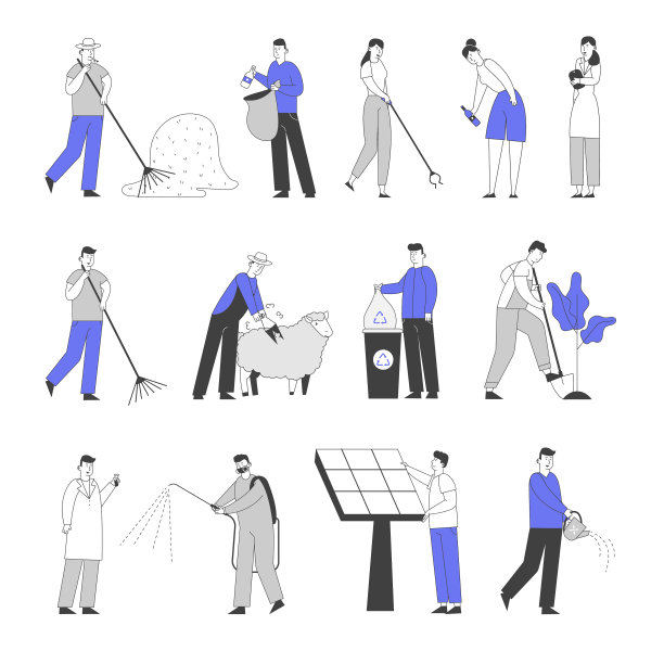 设置男性和女性角色收集图片下载