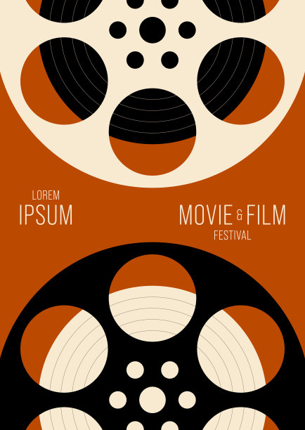 电影和电影海报设计模板背景复古复古的风格图片下载