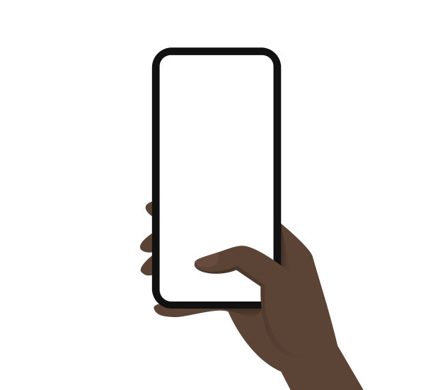 黑人女子手握手机自拍第一人称模板剪辑艺术平面设计图片下载