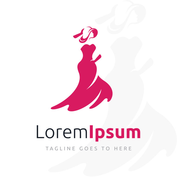 时装表演和女模特象征、时尚标志设计矢量。图片下载