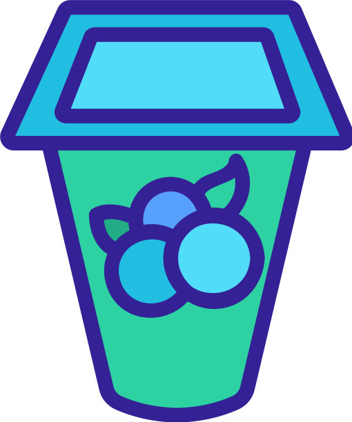 蓝莓酸奶图标轮廓图片下载