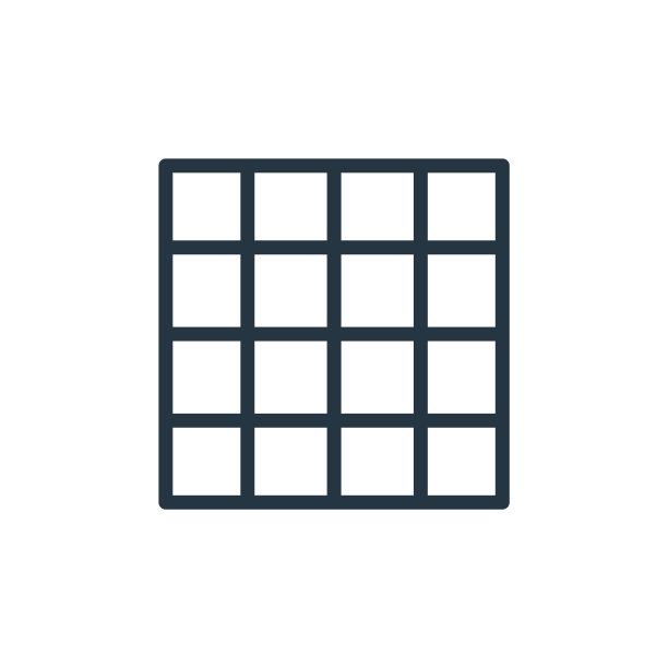 网格矢量图标孤立在白色背景。轮廓线，细线网格图标用于网站设计和移动，应用程序开发。细线网格轮廓图标矢量插图。图片下载