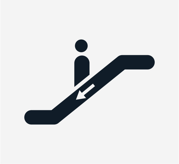 自动扶梯图标矢量标志模板图片下载