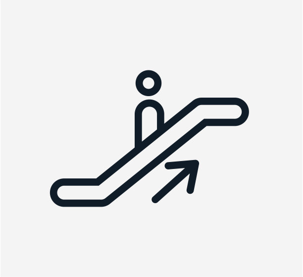 自动扶梯图标矢量标志模板图片下载