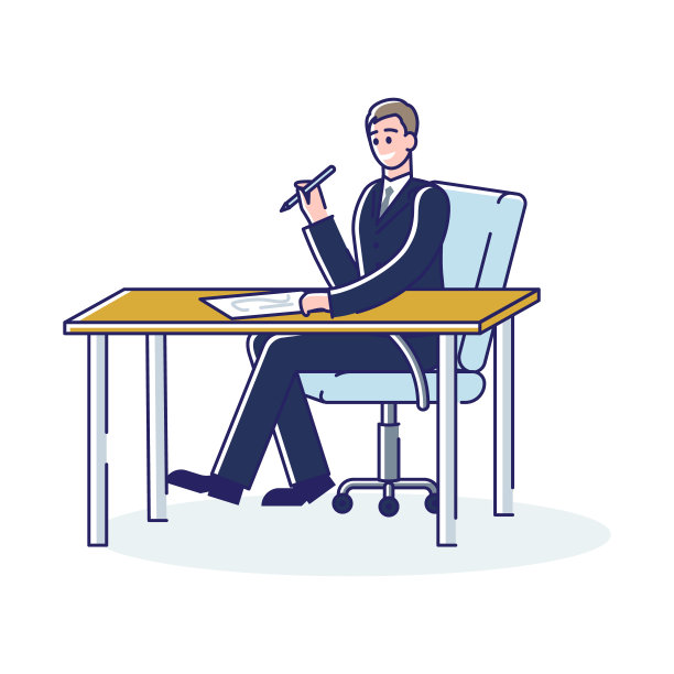 商人素描的工作场所。创意设计师坐着工作图片下载