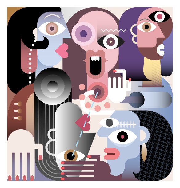 大型家族矢量图图片下载