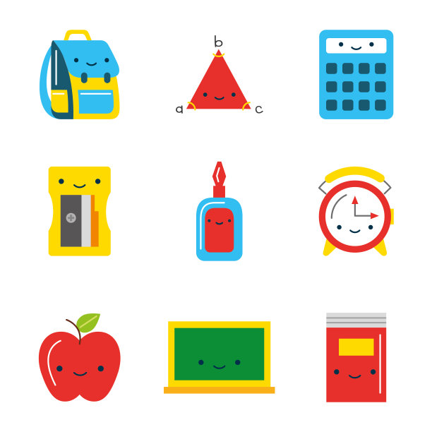 可爱卡通图标.矢量图图片下载