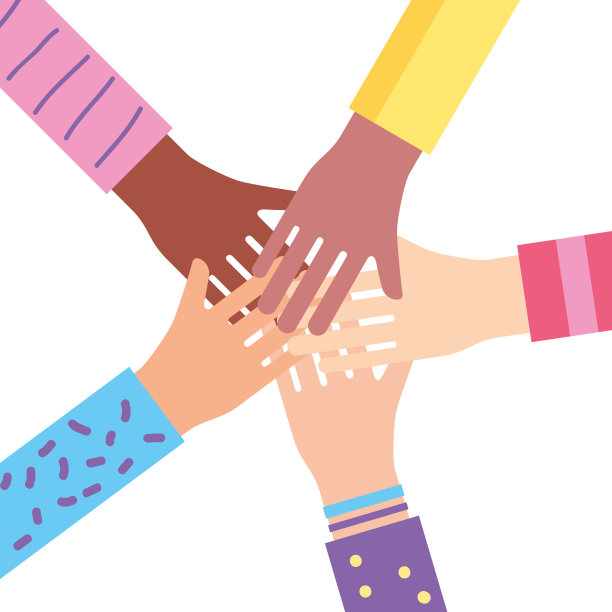 团队合作的卡通。向量素材图片