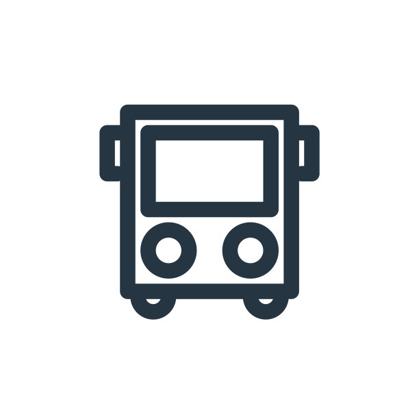 总线矢量图标孤立的白色背景。轮廓线，细线巴士图标用于网站设计和移动，应用程序开发。细线总线轮廓图标矢量插图。图片下载