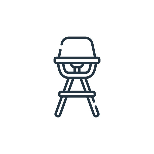 高椅子矢量图标孤立在白色背景。轮廓，细线高椅子图标用于网站设计和手机，应用程序开发。细线高椅子轮廓图标矢量插图。图片下载