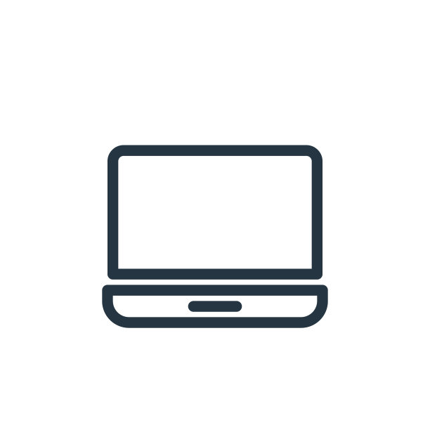 笔记本电脑矢量图标孤立的白色背景。轮廓，细线笔记本图标，用于网站设计和移动，应用程序开发。细线笔记本电脑轮廓图标矢量插图。图片下载