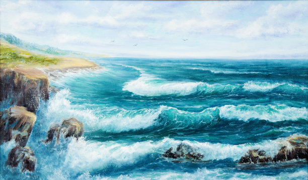 海洋和悬崖图片下载