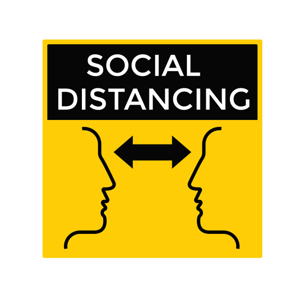 社会距离。保持1-2米的距离。Coronovirus流行的保护。矢量图图片下载