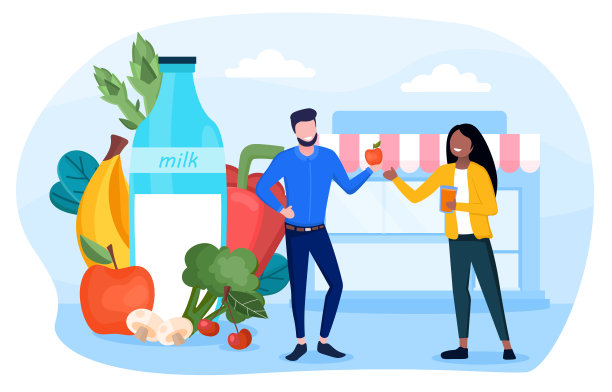 健康的食物理念与新鲜的水果和蔬菜图片下载