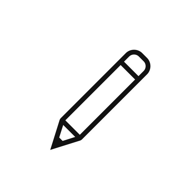 简单的铅笔轮廓图标，孤立图片下载