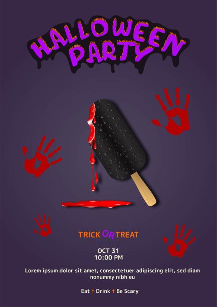 万圣节晚会的邀请。矢量插图。图片下载