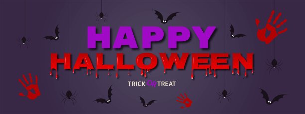 万圣节快乐的横幅。图片下载