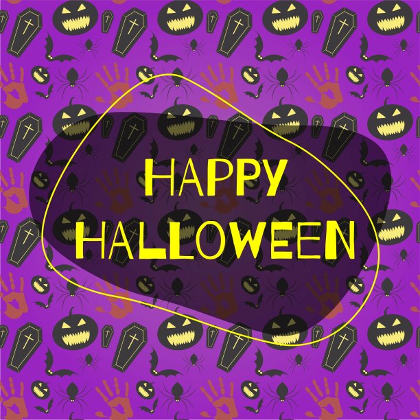 万圣节快乐矢量图。图片下载