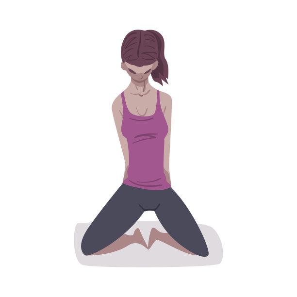 抑郁的女孩坐在地板上她的膝盖上，心理健康问题，心理障碍概念卡通风格矢量插图图片下载