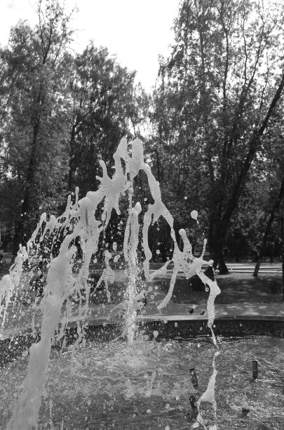 公园喷泉的水花图片下载