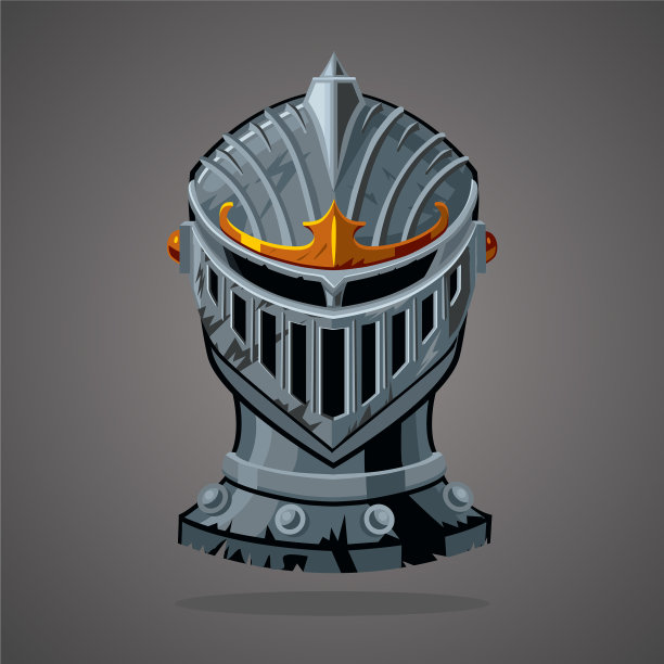 古董骑士头盔卡通图片下载
