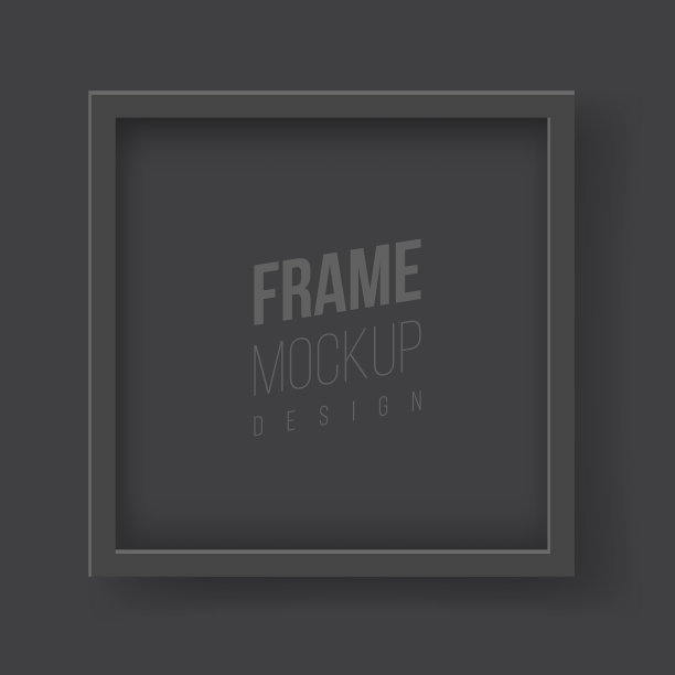 框架模型。矢量平面插图。用于垂直海报或照片的黑色相框。图片下载