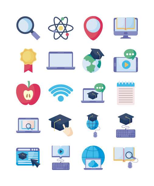 设置在线教育图标图片下载